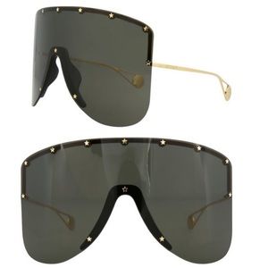 Gucci shield rimless sunglasses